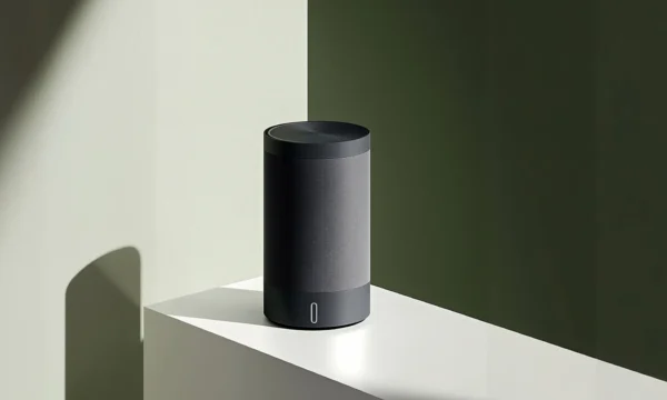 Sleek Speaker on Minimalist Surface Sleek Speaker on Minimalist Surface